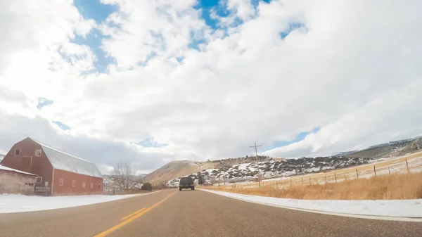 Conducir Hacia Oeste Por Carretera Montaña Steamboat Springs — Foto de Stock