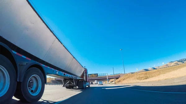 Denver Colorado Diciembre 2018 Conducir Hacia Oeste Por Carretera Interestatal — Foto de Stock