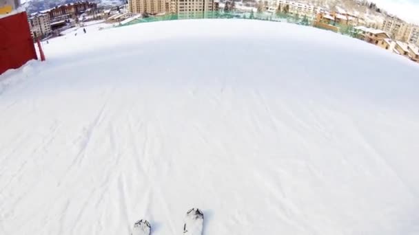 Steamboat Springs Colorado Usa December 2018 Vinterutsikt Över Fjällskidorten — Stockvideo