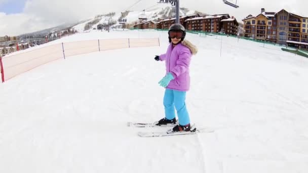 Steamboat Springs Colorado Usa December 2018 Χειμερινή Άποψη Του Χιονοδρομικού — Αρχείο Βίντεο