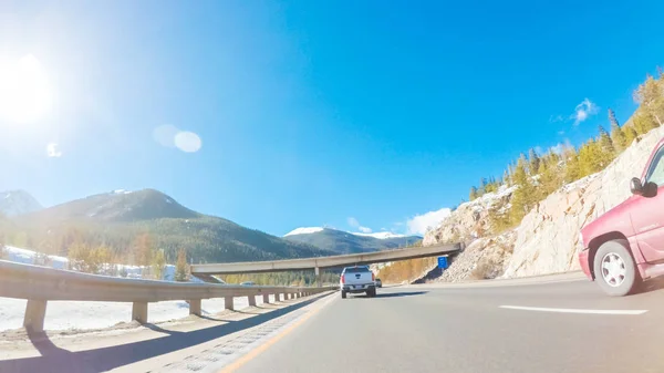 Denver Kolorado Usa Grudzień 2018 Drivign West Autostradzie Międzystanowej I70 — Zdjęcie stockowe