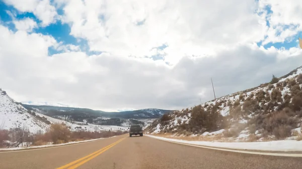 Denver Colorado Estados Unidos Diciembre 2018 Conduciendo Hacia Oeste Carretera —  Fotos de Stock