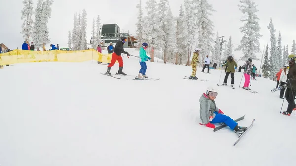 Denver Colorado Abd Aralık 2018 Öğrenme Kayak Hill Alp Kayak — Stok fotoğraf