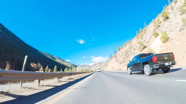 Denver Colorado États Unis Décembre 2018 Drivign West Sur Autoroute — Photo