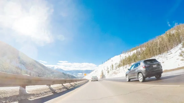 Denver Kolorado Usa Grudzień 2018 Drivign West Autostradzie Międzystanowej I70 — Zdjęcie stockowe