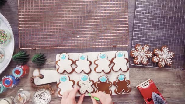 Pas Pas Pose Plate Décorer Les Biscuits Pain Épice Avec — Video