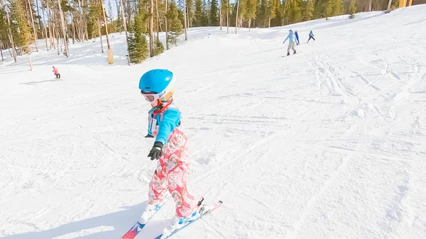 Keystoone Colorado Usa Janvier 2019 Petite Fille Apprenant Skier Sur — Photo
