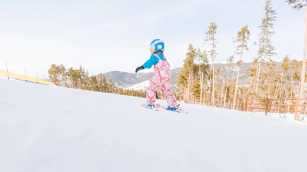 Keystoone Colorado Abd Ocak 2019 Küçük Kız Alp Dağları Tepeden — Stok fotoğraf