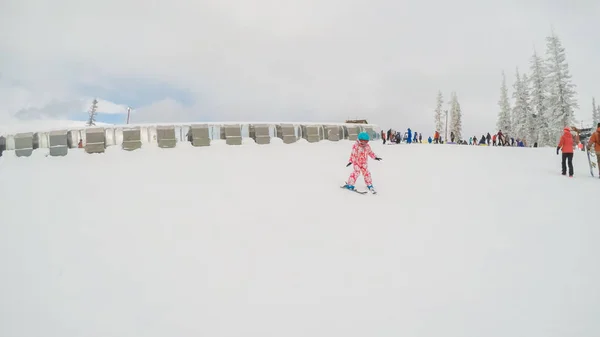 Denver Colorado Abd Aralık 2018 Alp Dağlarında Kayak Yapmayı Öğrenen — Stok fotoğraf