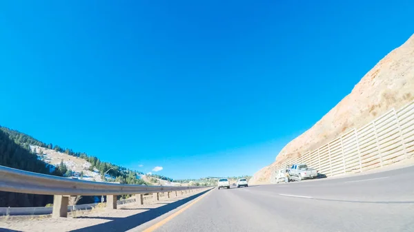 Denver Colorado Usa December 2018 Driving West Interstate Highway Winter — Stock Photo, Image