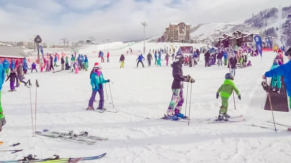 Steamboat Springs Colorado Usa December 2018 Learning Ski Hill Alpine — Stock Photo, Image