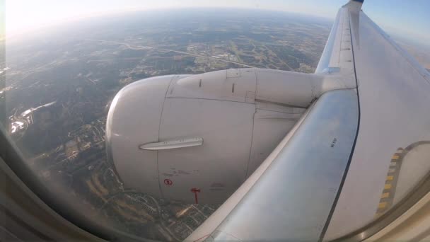 Widok Komercyjnego Pasażerskiego Samolotu — Wideo stockowe