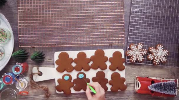 Pas Pas Pose Plate Décorer Les Biscuits Pain Épice Avec — Video