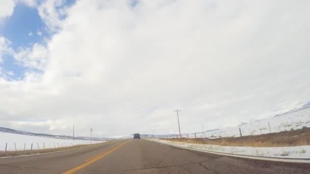 Denver Colorado Usa Dicembre 2018 Guidare Ovest Sull Autostrada Montagna — Video Stock