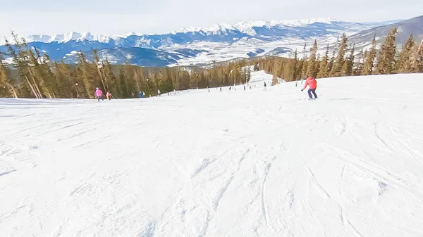 Alpineskiën Oogst Van Het Seizoen — Stockfoto