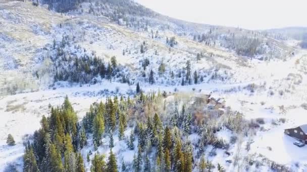 冬の山の空撮 — ストック動画
