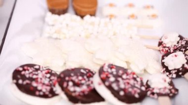 Görünümü kapatın. Hatmi Topingler nane ve çikolata sıcak çikolata ve kakao içmeye ile çeşitli.