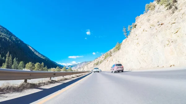 Denver Kolorado Usa Grudzień 2018 Drivign West Autostradzie Międzystanowej I70 — Zdjęcie stockowe