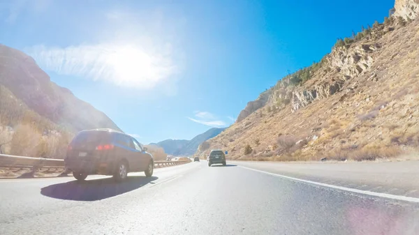 Denver Colorado États Unis Décembre 2018 Drivign West Sur Autoroute — Photo