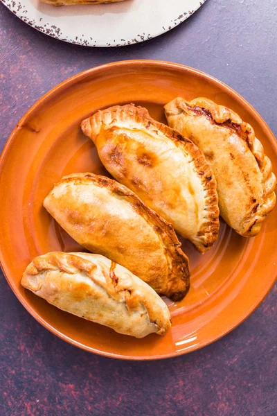 Házi Nagy Empanadas Különböző Staffings — Stock Fotó