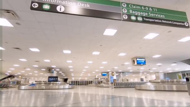 Houston Texas Abd Ocak 2019 Bagaj Atlıkarınca Houston Uluslararası Havalimanı — Stok video