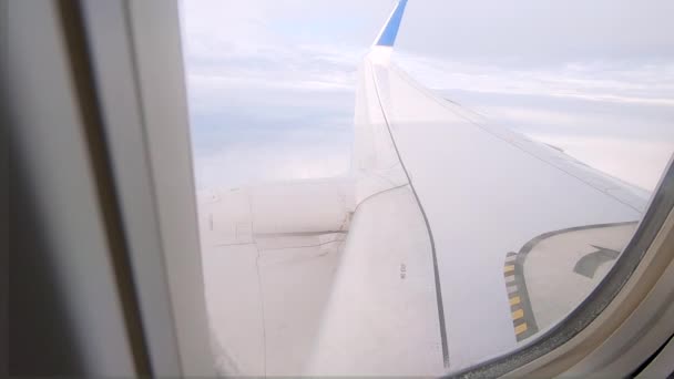 从商业乘客飞机的看法 — 图库视频影像