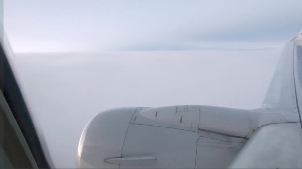 Vista Desde Avión Comercial Pasajeros — Vídeos de Stock