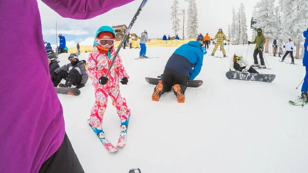 Apprendre à skier — Photo