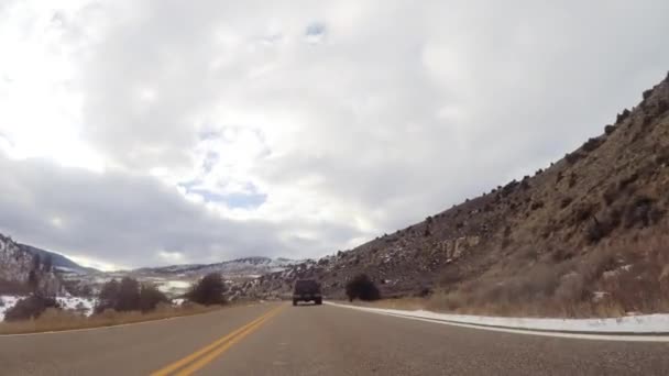 Denver Colorado Estados Unidos Diciembre 2018 Conduciendo Hacia Oeste Carretera — Vídeos de Stock