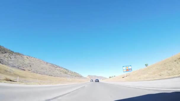 Denver Colorado Usa Dezember 2018 Zeitraffer Westwärts Fahren Auf Der — Stockvideo
