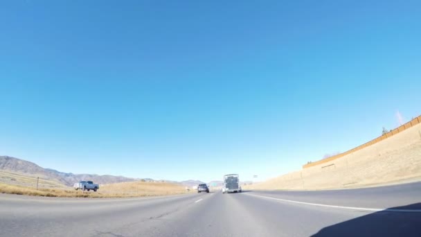 2018年12月1日 コロラド州デンバー 冬季高速道路470号線を西へ走行 — ストック動画