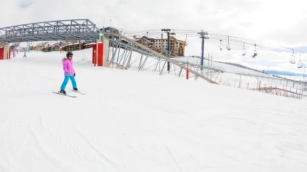 Aprender a esquiar — Fotografia de Stock