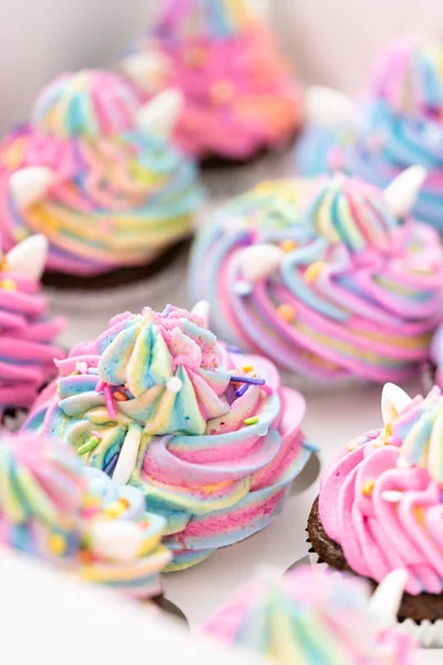 Unicorn cupcakes — Stock Photo, Image