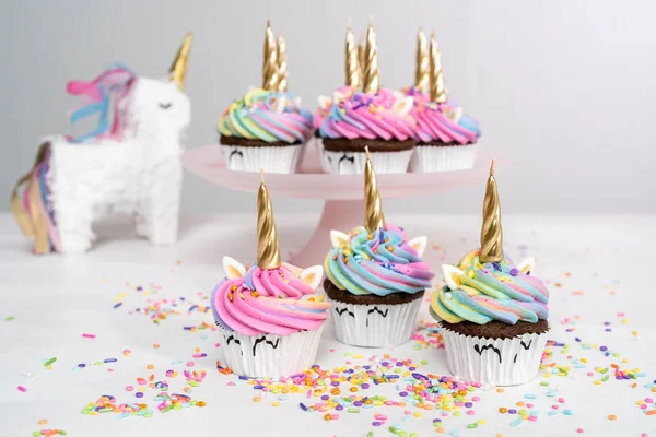 Unicorn cupcakes — Stockfoto