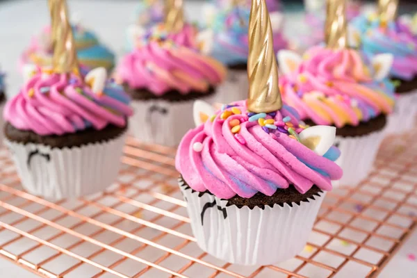 Unicorn cupcakes — Stock Photo, Image