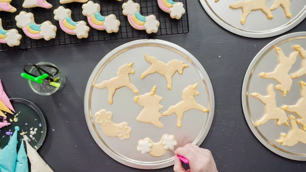 Unicorn sugar cookies — Stock Photo, Image