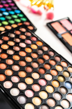 Makyaj fırçaları ve kaptırdın