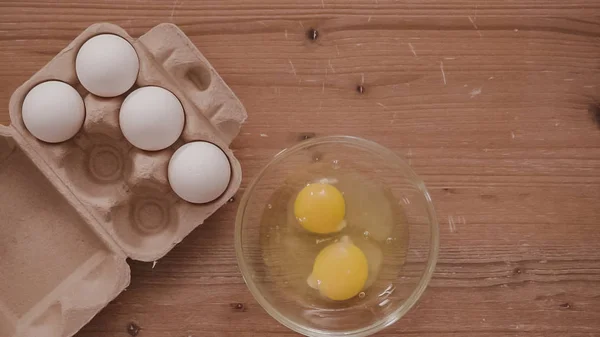 Ekologiczne jaja białe — Zdjęcie stockowe
