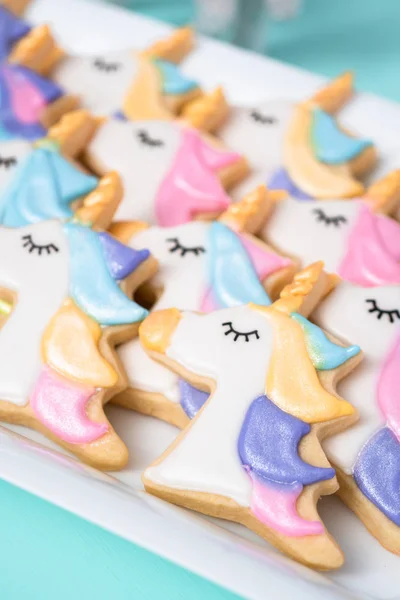 Unicorn sugar cookies — Stock Photo, Image