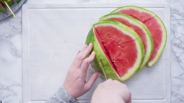 Röd vattenmelon — Stockfoto