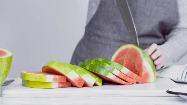 Röd vattenmelon — Stockfoto