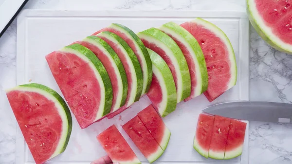 Röd vattenmelon — Stockfoto