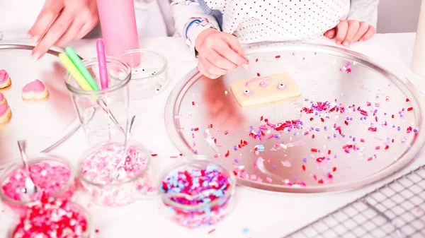 Baking sugar cookies — Stock Photo, Image