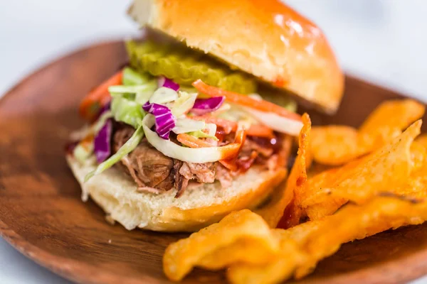 BBQ pulled pork sandwich