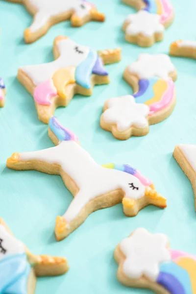 Unicorn sugar cookies — Stock Photo, Image