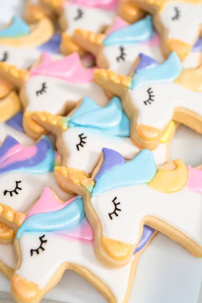 Unicorn sugar cookies — Stock Photo, Image