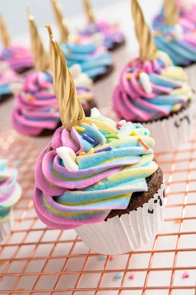 Einhorn-Cupcakes — Stockfoto