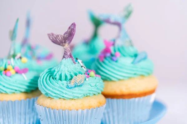 Sellő cupcakes — Stock Fotó