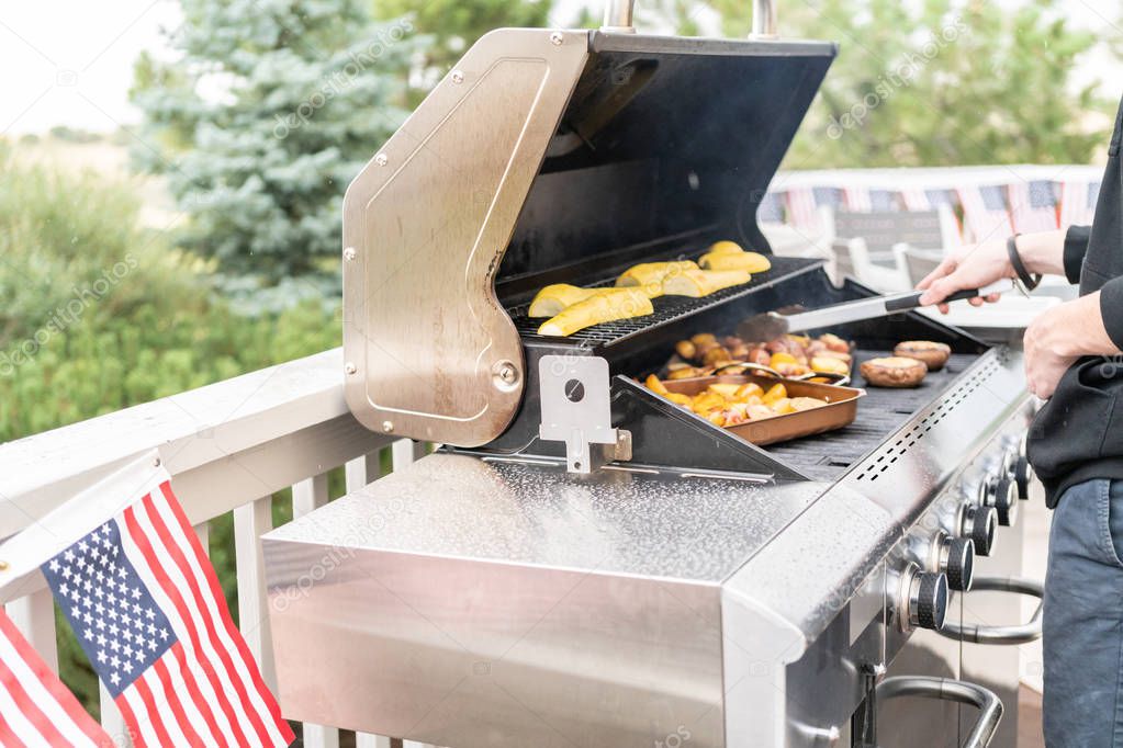 Grilling potatoes