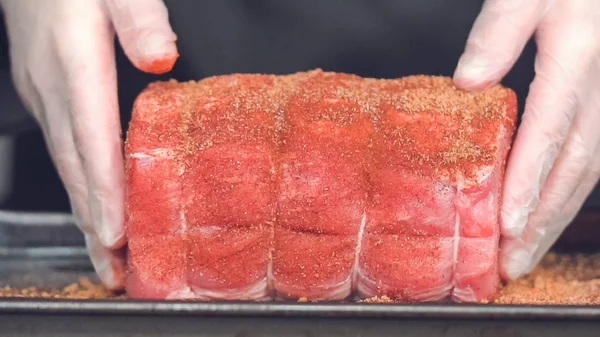 Schweinebraten ohne Knochen — Stockfoto